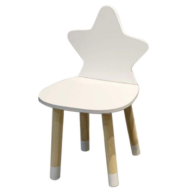 Silla Infantil Blanca con Respaldo de Estrella