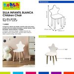 Silla Infantil Blanca con Respaldo de Estrella