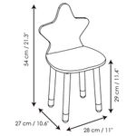 Silla Infantil Blanca con Respaldo de Estrella