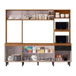 Mueble Zoe Negra con Alacena y Múltiples Compartimentos