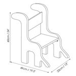 Silla Infantil Dinosaurio Azul de Madera