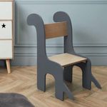 Silla Infantil Dinosaurio Azul de Madera