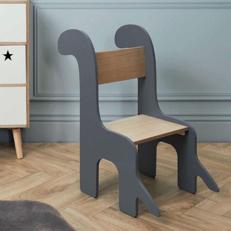 Silla Infantil Dinosaurio Azul de Madera