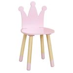 Silla Infantil Rosa con Respaldo de Corona