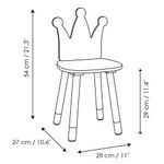 Silla Infantil Rosa con Respaldo de Corona