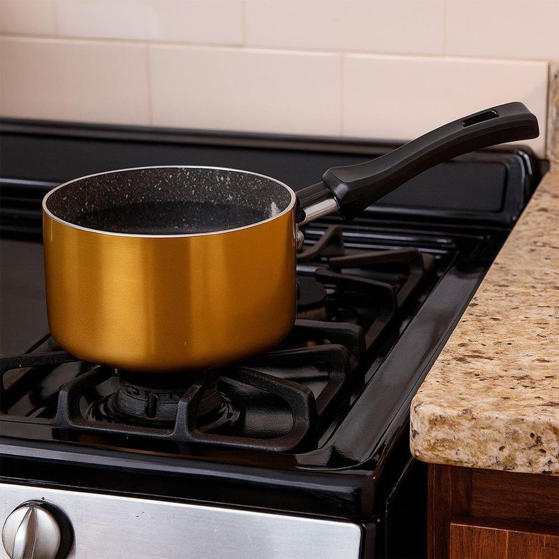 Cacerola de Aluminio con Antiadherente Dorada 12 Cm