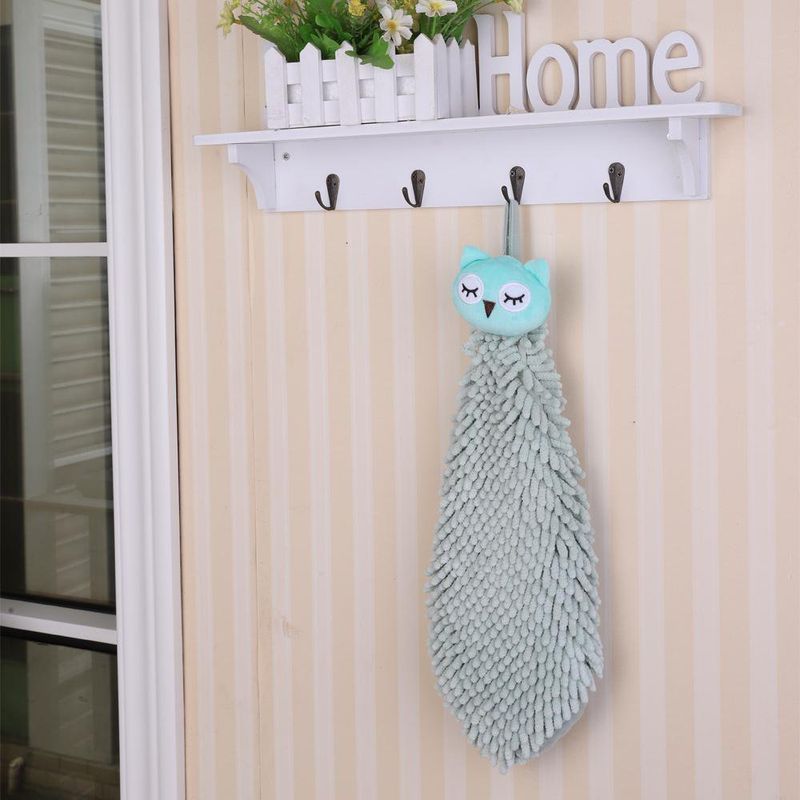 Toalla de Manos con Diseño de Buho Verde