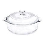 Molde Redondo de Vidrio con Tapa