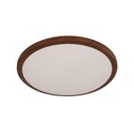 Platón Led Redondo Luz Blanca Madera Oscura 25w - Ikelite