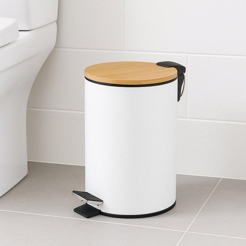 Papelero de Baño con Tapa Blanco 3L