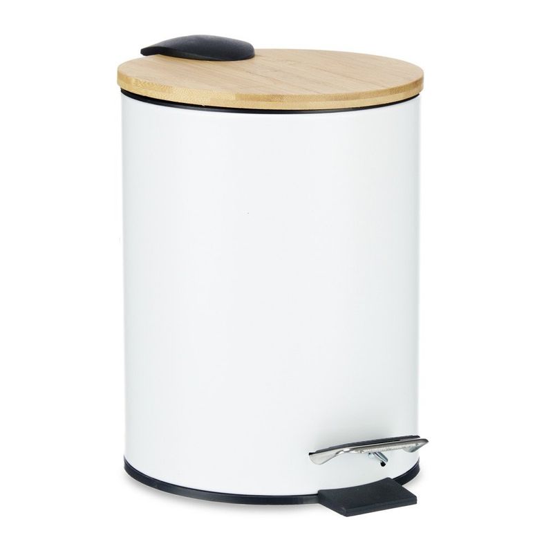 Papelero de Baño con Tapa Blanco 3L