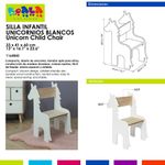 Silla Infantil Unicornios Blanco