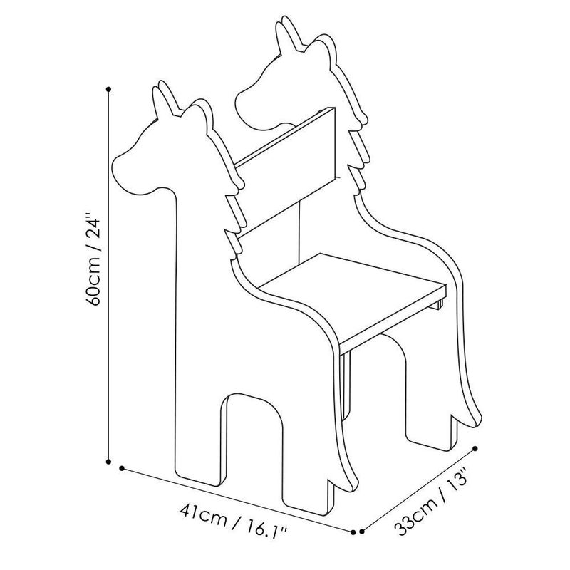 Silla Infantil Unicornios Blanco