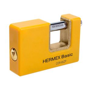 Candado Antipalanca Hermex Basic de Latón Amarillo 90 Mm