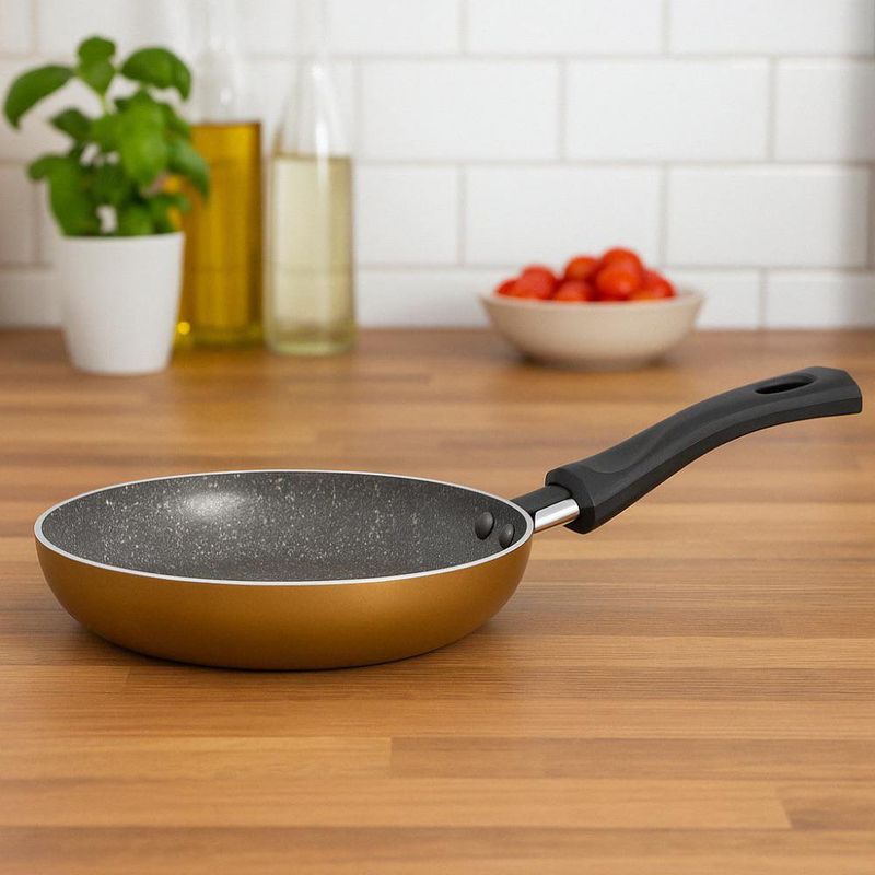 Sartén de Aluminio con Antiadherente Dorado