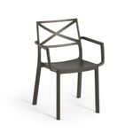 Silla con Descansabrazos Metalix Bronce para Exterior