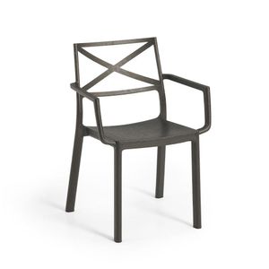 Silla con Descansabrazos Metalix Bronce para Exterior