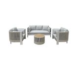 Set de 4 Muebles de Exterior Liana Gris