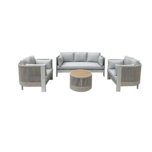 Set de 4 Muebles de Exterior Liana Gris