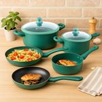 Batería De 8 Piezas De Mármol Turquesa - Picca