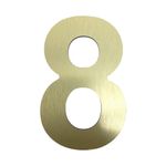 Numero 8 Dorado de 6 Plg