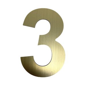 Numero 3 Dorado de 6 Plg