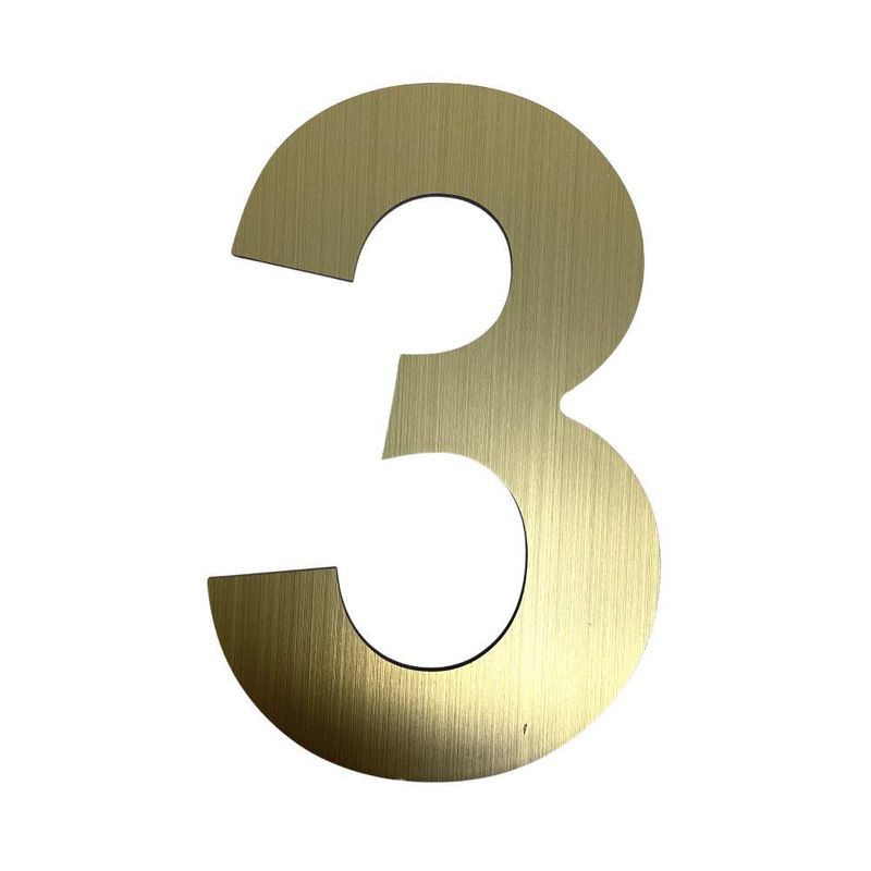 Numero 3 Dorado de 6 Plg