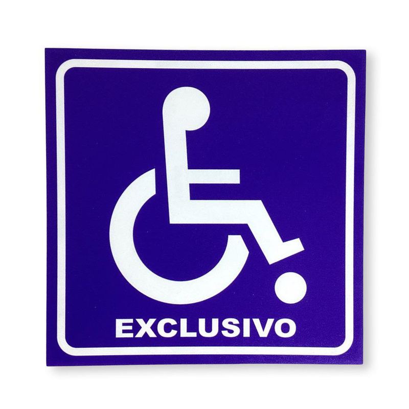 Rótulo para Baño de Persona con Discapacidad 12 x 18 Cm