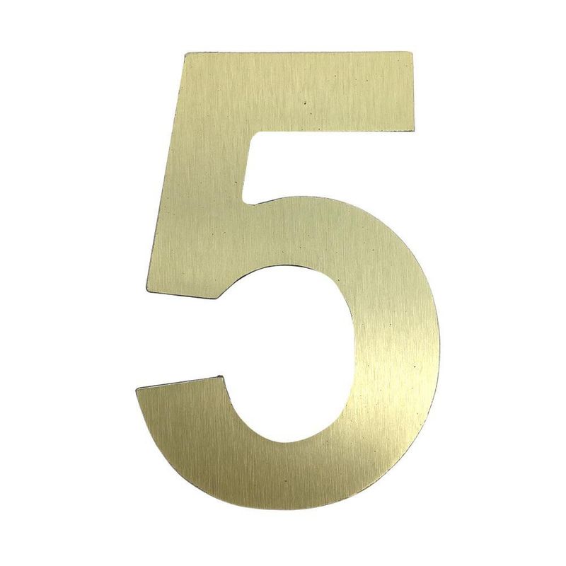 Numero 5 Dorado de 6 Plg
