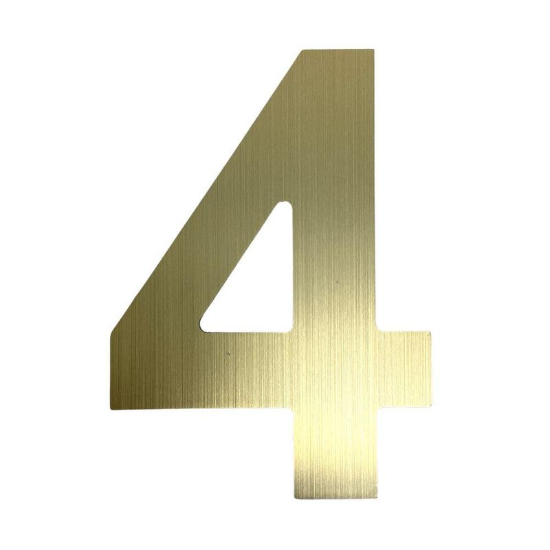 Numero 4 Dorado de 6 Plg