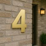 Numero 4 Dorado de 6 Plg