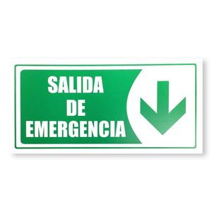 Rótulo de Salida de Emergencia 30 x 14 Cm