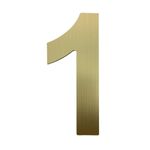 Numero 1 Dorado de 6 Plg