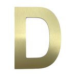 Letra D Dorado de 4 Plg