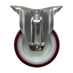 Rodo de Poliuretano 4 Plg Soporta 150 Kg con Placa Burdeno