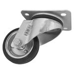 Rodo de Hule 3 1/8 Plg Soporta 70 Kg con Placa Negro