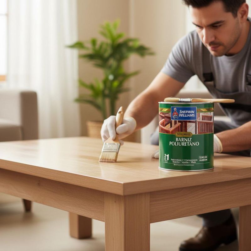 Barniz Poliuretano Sher-Wood 2 en 1 Exterior/Interior Mate 1 Gal