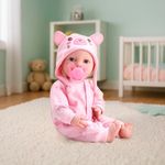 Muñeca Bebé Recién Nacida con Pijama Rosa y Accesorios