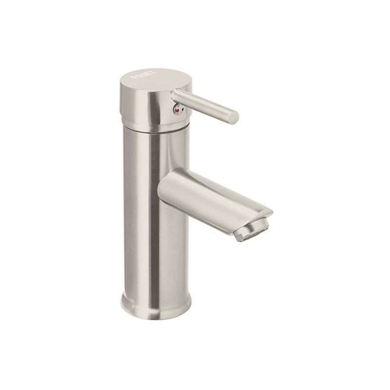 Grifo Monomando para Lavamanos Cuello Bajo Tubig 17 cm Satinado