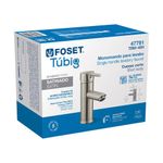 Grifo Monomando para Lavamanos Cuello Bajo Tubig 17 cm Satinado