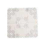 Mantel Cuadrado con Copos de Nieve 83x83 Cm