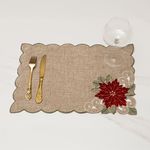 Individual con Flor de Pascua 33x48 Cm