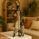Figura Decorativa Familia Étnica 14Cm