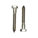 Tornillo Tirabuzon de Acero Inoxidable 3/8 x 1