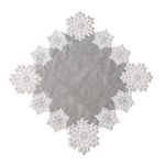 Mantel Cuadrado con Diseño de Copos de Nieve