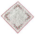 Mantel Cuadrado de Muerdago Beige 85 Cm