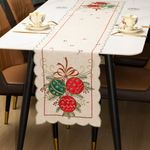 Camino de Mesa con Esferas Navideñas 35 x 183Cm