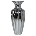 Florero Decorativo Metálico Plata 45 Cm