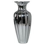 Florero Decorativo Metálico Plata 45 Cm