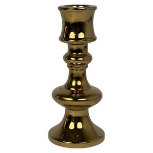 Candelero Decorativo Dorado 9x22Cm